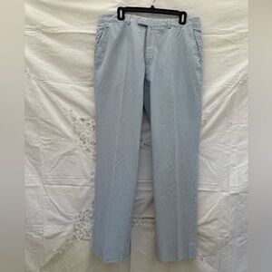 VINTAGE 90s Men’s Burberry London Cotton Pants Blue White Striped Size 36R